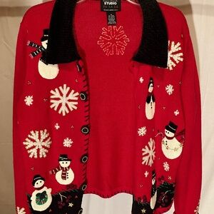 Vintage Fa La La Snowman Sweater